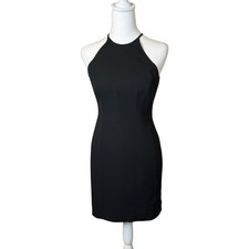 Vtg Cache Halter Cocktail Little Black Dress Size 2 Party Event Evening Dinner