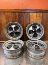 Fiat 124 Spider • Original "Cloverleaf" Steel Wheels (x4). 13"x 5", Used. F6371