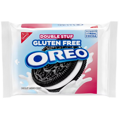 OREO Double Stuf Gluten Free Chocolate Sandwich Cookies, 12 oz