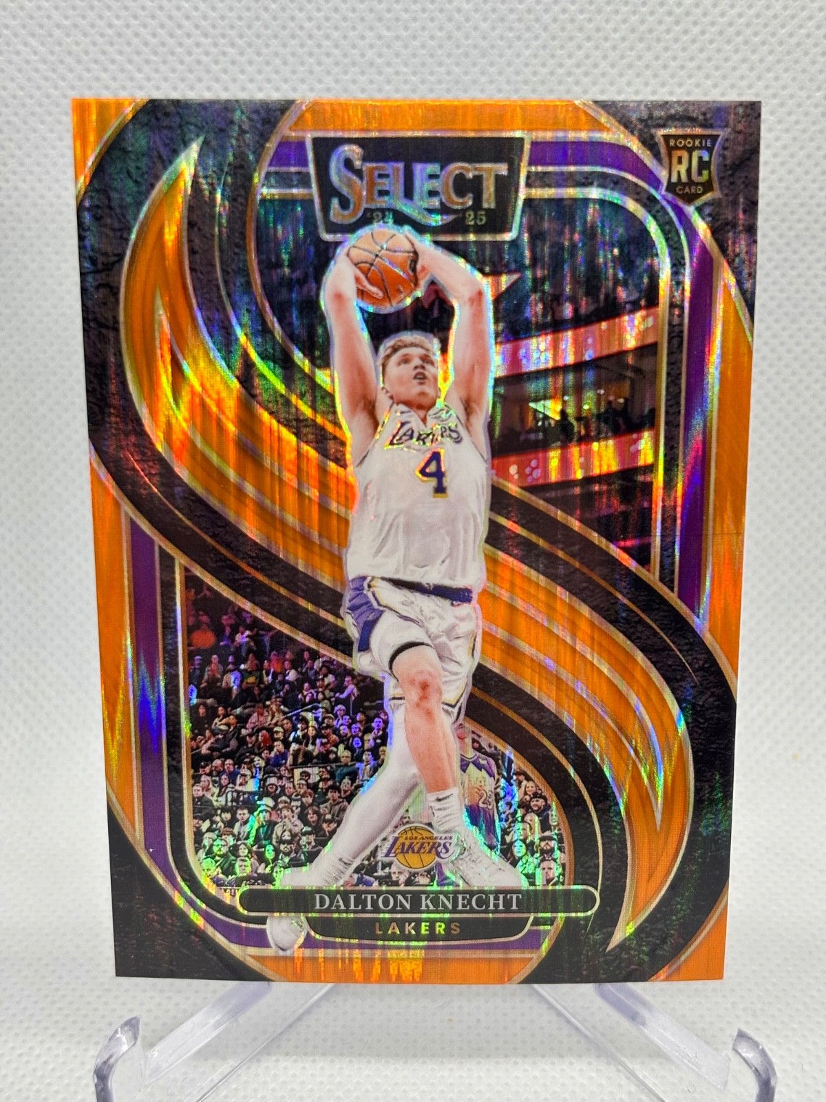 2024-25 Panini Select - Premier Level Dalton Knecht #186 Orange Flash Prizm (RC)