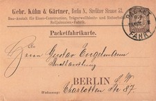 162794) Privatpost Stadtpost Berlin Packetfahrt GSK mit Zudruck K&uuml;hn&G&auml;rtner