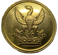 ROTHSCHILD BARONETS EAGLE w CORONET (see pics) 26mm GILT LIVERY BUTTON 1860s NOS