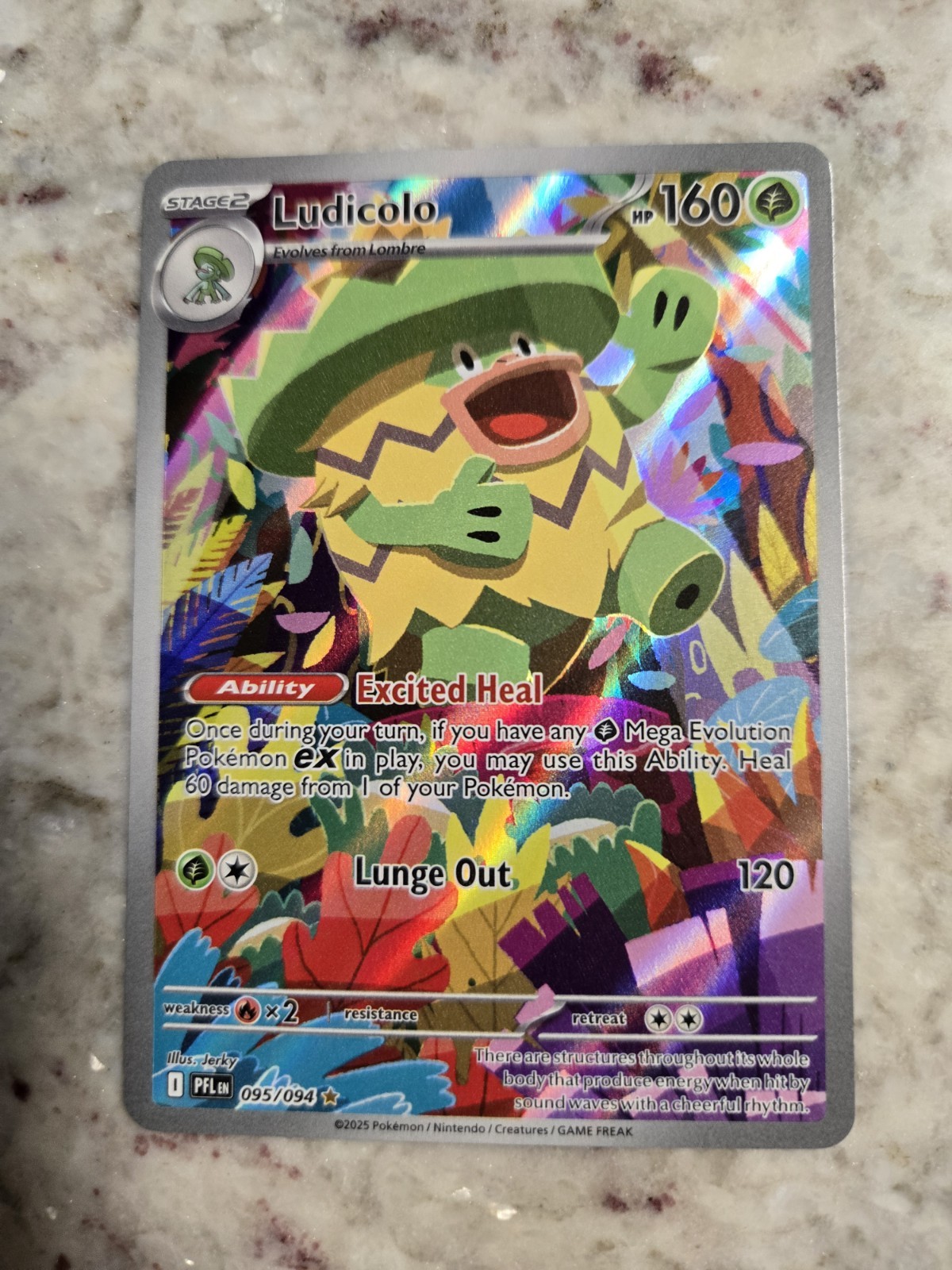 Ludicolo 095/094 Illustration Rare Phantasmal Flames Pokemon NM