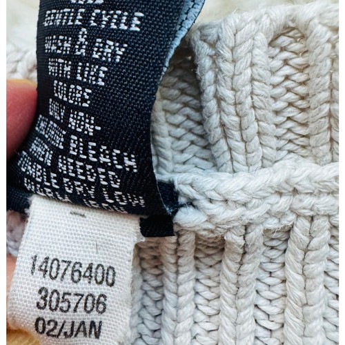 GAP Damen Stone Sandstone Baumwolle Rundhalsausschnitt gerippt Vintage Pullover Größe Medium - Bild 6 von 6