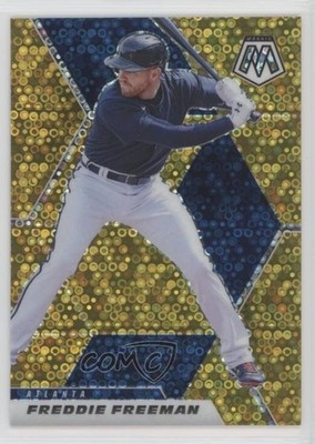 2021 Panini Mosaic Quick Pitch Gold Mosaic Prizm 5/10 Freddie Freeman #53 0wn0