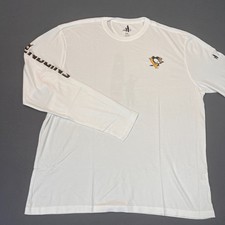 Pittsburgh Penguins T-Shirt johnnie-O L/S White Hockey Men 2XL Graphic Shirt NHL