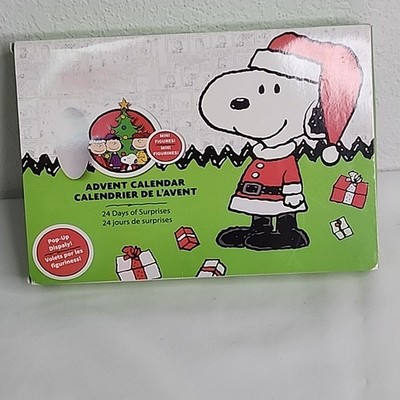 New Peanuts 24-Day Countdown Holiday Advent Calendar mini figures imperfect box