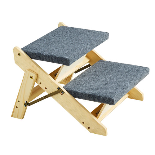 VEVOR Escalera Plegable de Madera para Mascotas Perros 2 Peldaños Carga de 50 kg - Imagen 9 de 12