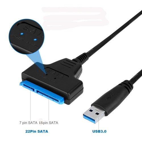 USB 3.0 to SATA Cable with Type-C Adapter for Laptop and Desktop Use - Picture 5 of 6
