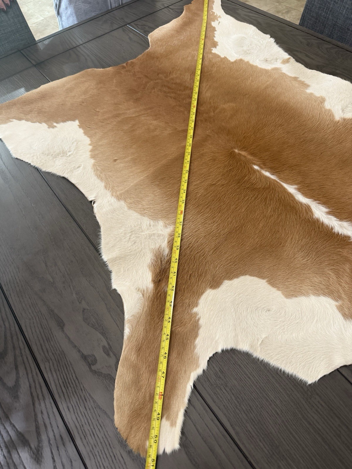 Natural Cowhide Area Rug Brown and White