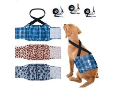Dono Washable Belly Bands for Male Dogs 3 Pack Reusable Size XS 7"x8" NEW
