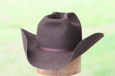 100x Pure Beaver 7 1/4 Chocolate Cowboy hat 3.75 Brim. Rip Wheeler. Yellowstone.