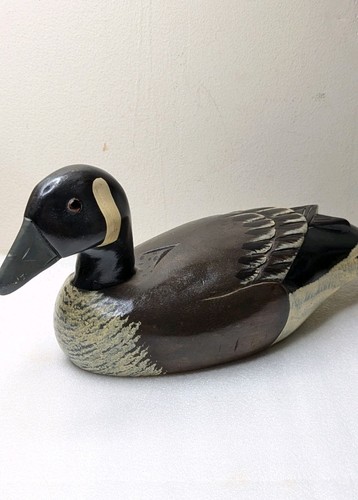 Vintage Wooden Duck Decoy by Decorative Crafts Hand Carved Glass Eyes - Picture 1 of 10