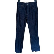 Zara Dark Blue High Rise Straight Leg Jeans Size 6