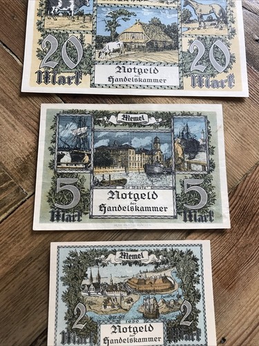 Super! Memel Litauen Sammlung Markmarken Banknoten von 1922 Restposten!!! - Bild 11 von 12