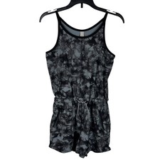 Athleta Girl Medium 8-10 Ready to Go Shortall Romper Tie-Dye Pull-On Pockets