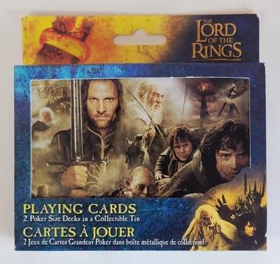  Lord of the Rings Playing Cards Tin 2-Decks & Two Towers Limited Edition DVD 