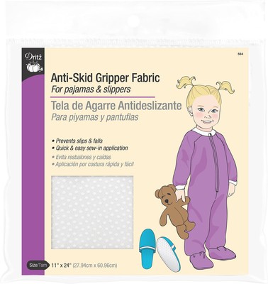 Anti Skid Fabric 11x24 Inch for Pajamas Slippers Gripping Surface