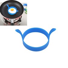 Round Egg Cooker Silicone Frying Rings Molds for Baking Sandwich Handle