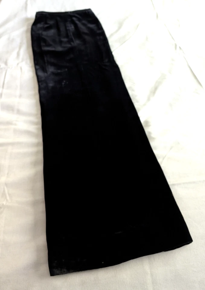 Шикарный черный бархат широкие брюки, размер 10, от Ann Taylor - Изображение 4 из 4