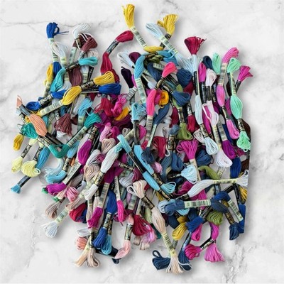 Lot of DMC 6-Strand Embroidery Cotton Floss - 100 Skeins