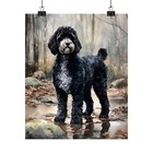 Portuguese Water Dog Art Print, Dog Wall Art, Animal Art Print, Pet Artwork