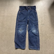 True Vintage 1940s 1950s Kids Denim Jeans Distressed