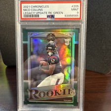 2021 Chronicles - #205 Nico Collins /49 - Legacy Update Rookies Green PSA 9 Sh