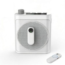 15W Wireless Voice Amplifier with 2 Magnetic Lavalier Mics Noise White