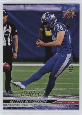 2025 Upper Deck UFL UD Exclusives 62/100 Rodrigo Blankenship #47 1j8v