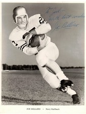 JOE BELLINO  AUTOGRAPHED 8X10 PHOTO, INSCRIBED, HEISMAN TROPHY 1960