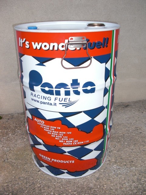 Bidone Fusto Pubblicitario Benzina PANTA SQUADRA CORSE Racing Fuel