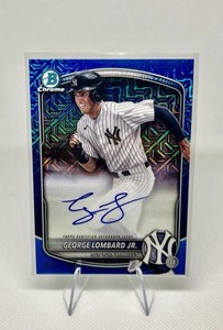 2025 Bowman Chrome George Lombard Jr Blue Mojo Autograph /150 On Card Auto