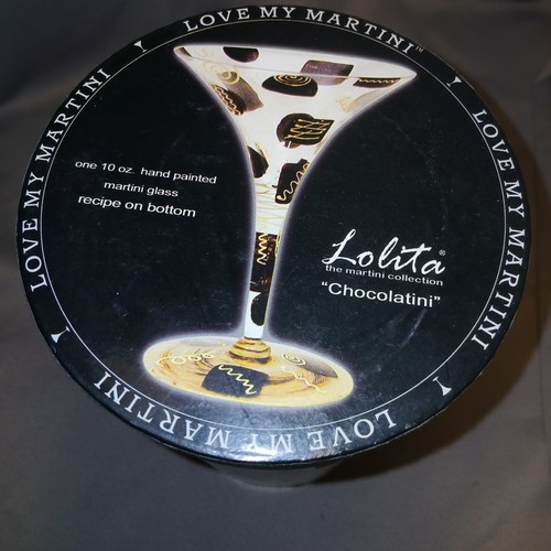Cioccolatini Lolita Love my Martini vetro dipinto a mano NUOVO in scatola ricetta sul fondo - Foto 7 di 17