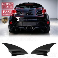 For Hyundai Veloster Turbo 2013-2017 Gloss Black Rear Bumper Molding Trims Panel