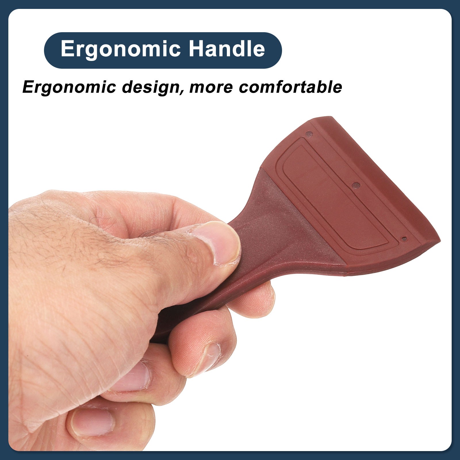 2pcs Small Squeegee 2 Inch Soft Rubber Blade for Desktop Screen Printing, Red