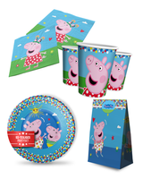 Peppa Pig Deko Set 92Tlg Mit Doppelten Tellern Bechern Servietten GeschenktüTen