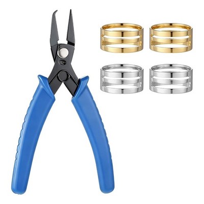 Set mit 5 Werkzeugen zur Schmuckherstellung: Zange für geteilte Ringe und 4026