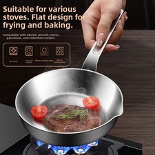 Po??le ?? frire en acier inoxydable 316L fond multicouche non pour cuisini??re