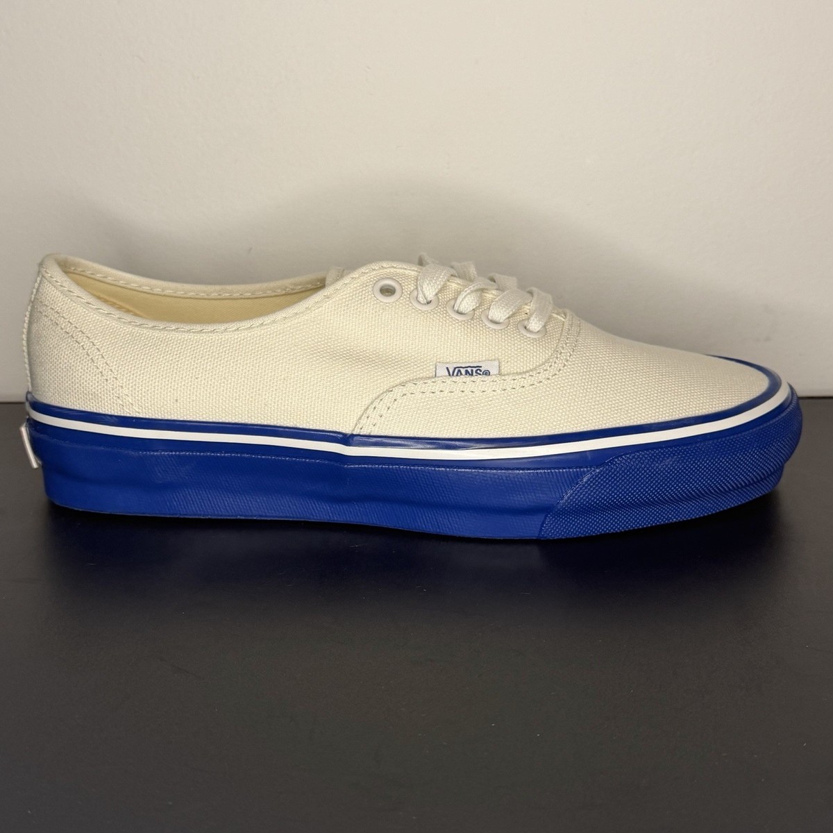 Vans Lx Authentic 44 Duck Canvas White Blue Men's Skate Casual