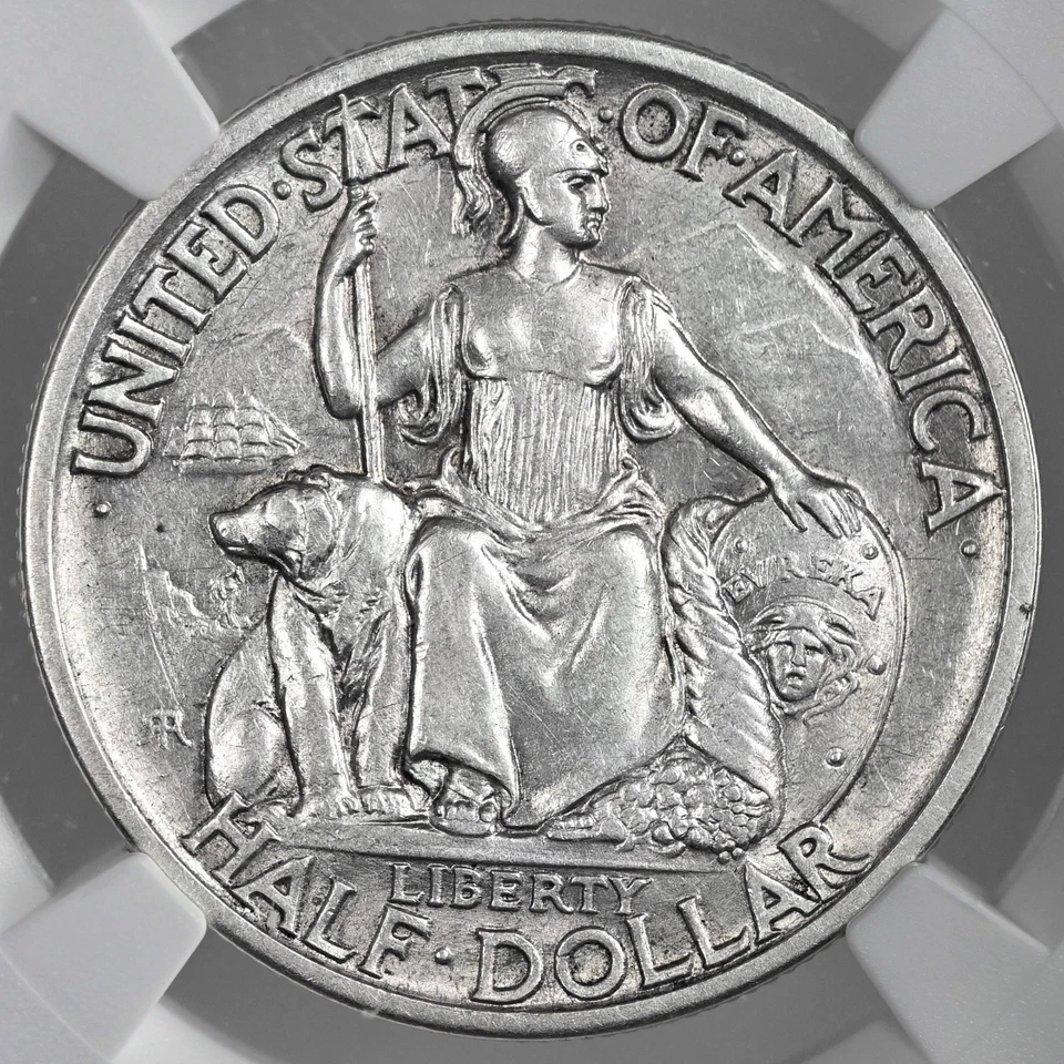 1935-S  50C SAN DIEGO  SILVER HALF DOLLAR  NGC AU55  #8405243-046 - Image 2 of 4