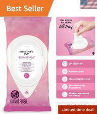 32 Count Simply Sensitive Feminine Wipes - Natural  Clinically Tested Comfort