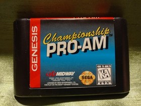CHAMPIONSHIP PRO-AM (SEGA GENESIS, 1992) INCL. GAME CARTRIDGE, MANUAL, REG. CARD