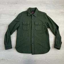 Schott NYC CPO Wool Blend Shirt Green Military Jacket Armed Forces Civ/Mil 1913