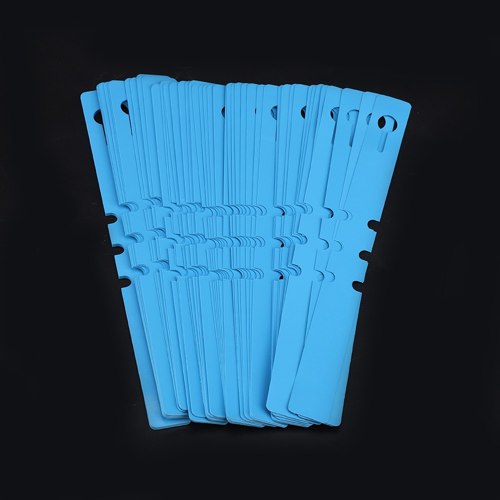 Blue 100pcs Plastic Nursery Garden Decor Stake Tags Plant Labels Lawn Orname BL