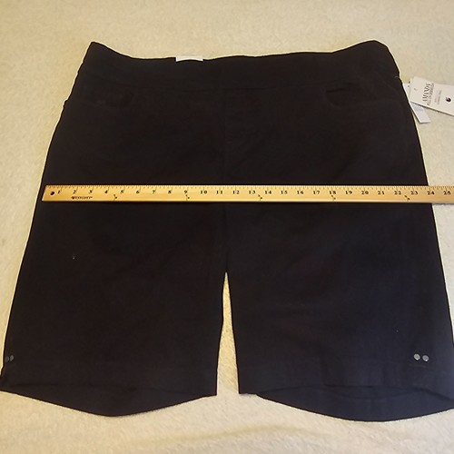 Bermuda Gloria Vanderbilt Amanda nuovi con etichette pantaloncini pull on pannello dimagrante taglie forti 22 W - Foto 10 di 19