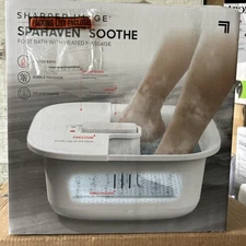 NEW Sharper Image Spahaven Foot Bath Heated Spa w Massage Rollers & LED Displayy