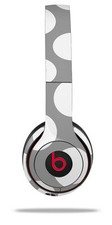 Skin Wrap for Beats Solo Wireless 2 3 4 Kearas Polka Dots Whtie Gray SKIN ONLY
