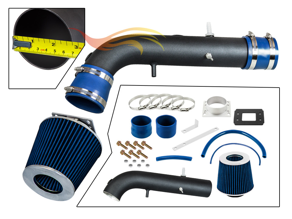 RW BLUE Sport Ram Air Intake Kit+Filter For 1995-1999 4Runner Tacoma 2.7L L4