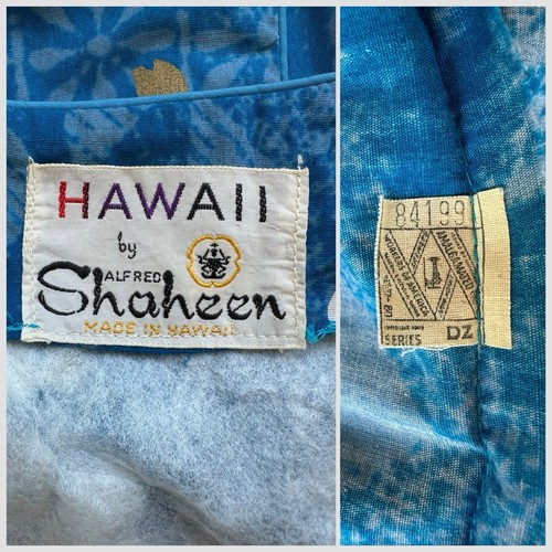 1960s Alfred Shaheen Hawaiian Floral Block Print Halter Dress Tiki Resort VTG - Picture 5 of 24